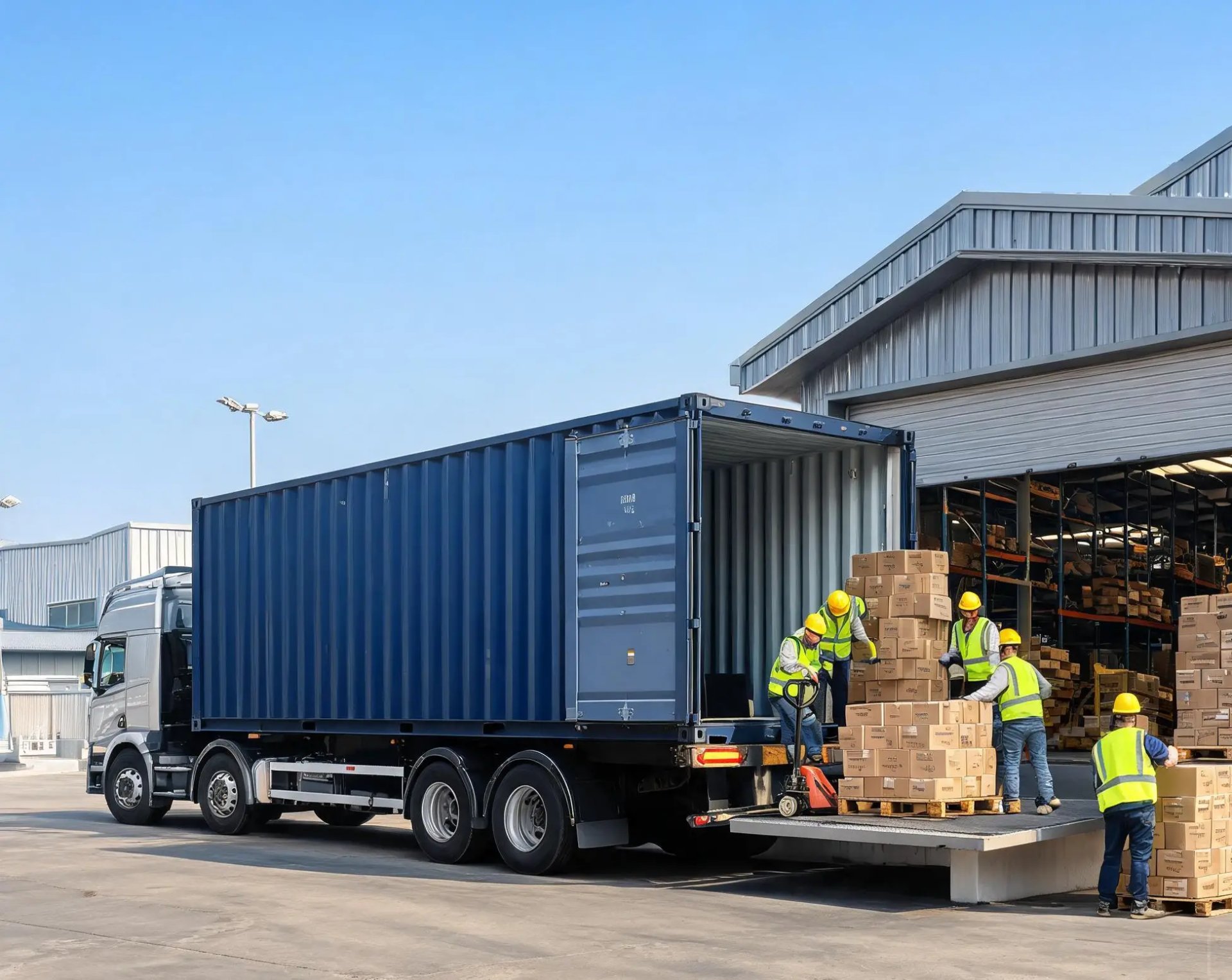 货车平台装卸 Truck loading